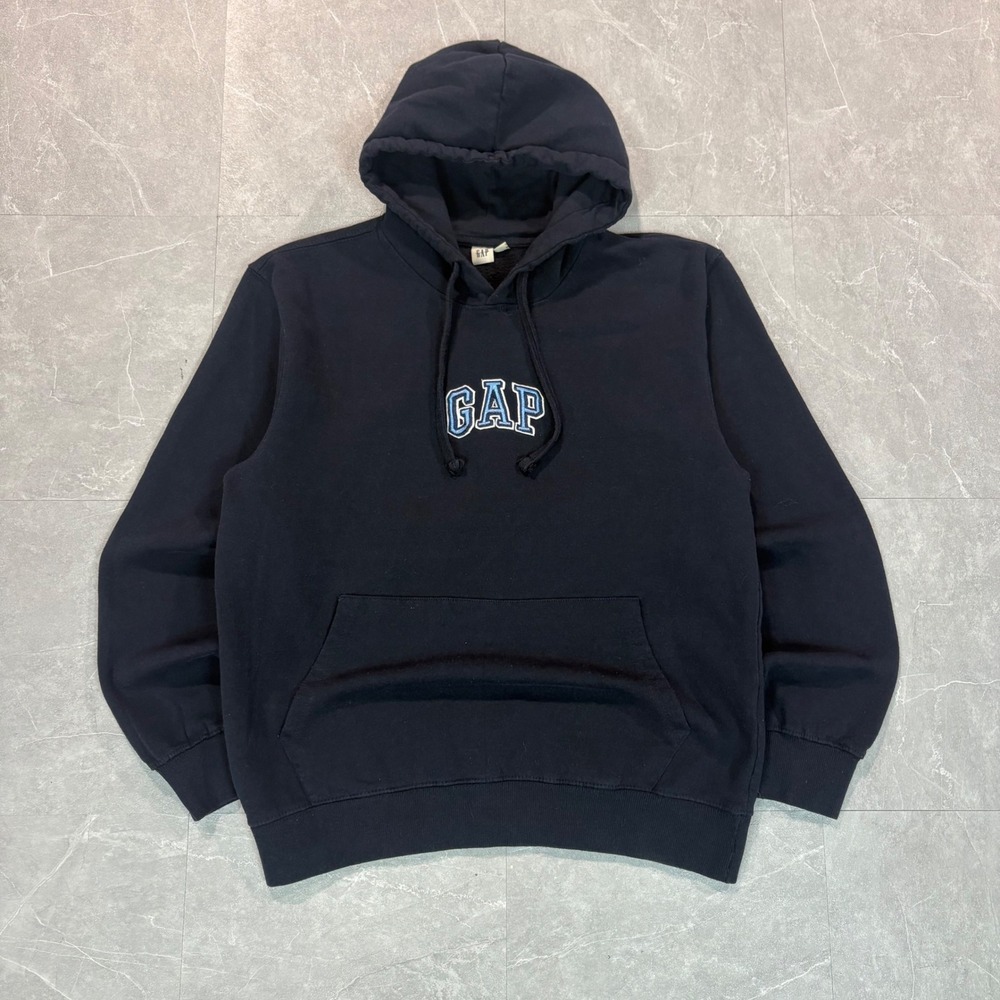 Y2K GAP Blue center hit hoodie‎ size large